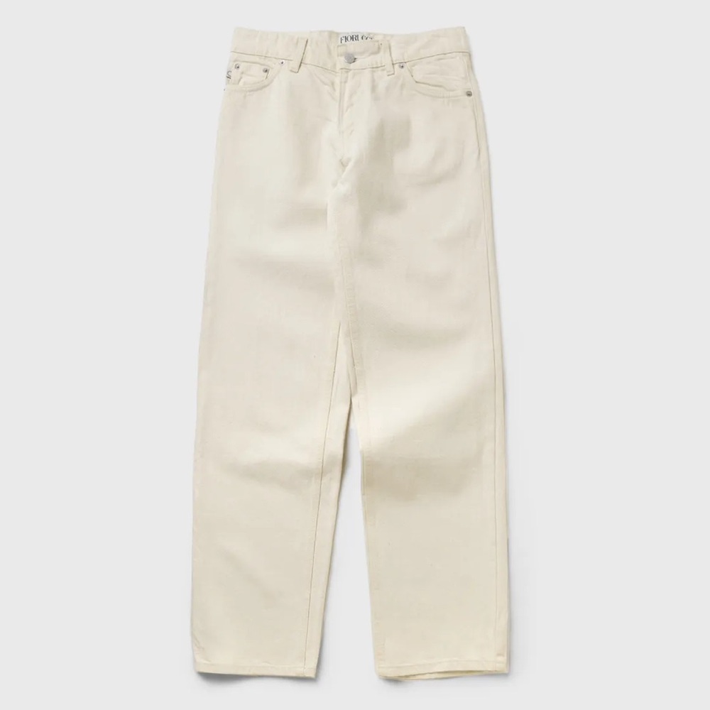 Like New Fiorucci Straight Leg Beige off white denim Jeans Angel Face - Picture 5 of 11